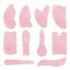 Rose Quartz Jade Gua Sha Board Acupuncture Massage Natural Face Lifting Stone Guasha Scraping Facial Gouache Pink Quartz Massage