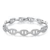 Xiancan 2024 S925 Silver Pig Nose Diamond Bracelet - Stylish Mingyuan Fashion