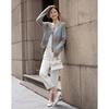 Demana Women's Fluffy Lambswool Blend Gradient Knit Cardigan