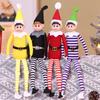 New Christmas Bookshelf Elf Ornament Christmas Ornament Long Legs Doll Rainbow Sitting Doll