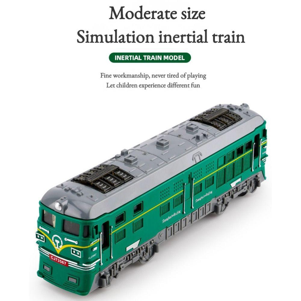 Simulation Scale Rail Vehicle Toy Miniature Train Car Toys Inertial Train Model Kids Toys