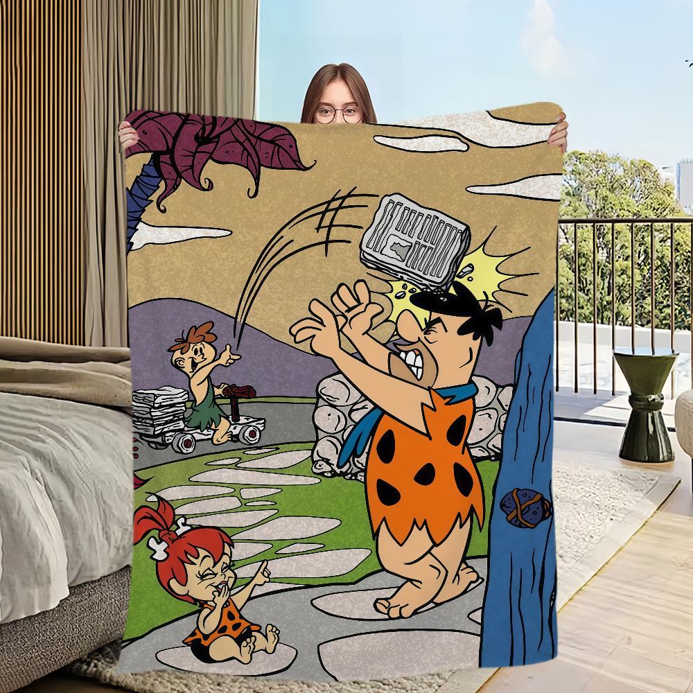 

Cartoon The F-FlintstoneSS Blanket For Sofa Room Microfiber Bedding Blanket office Travel Gift Home 30x40in