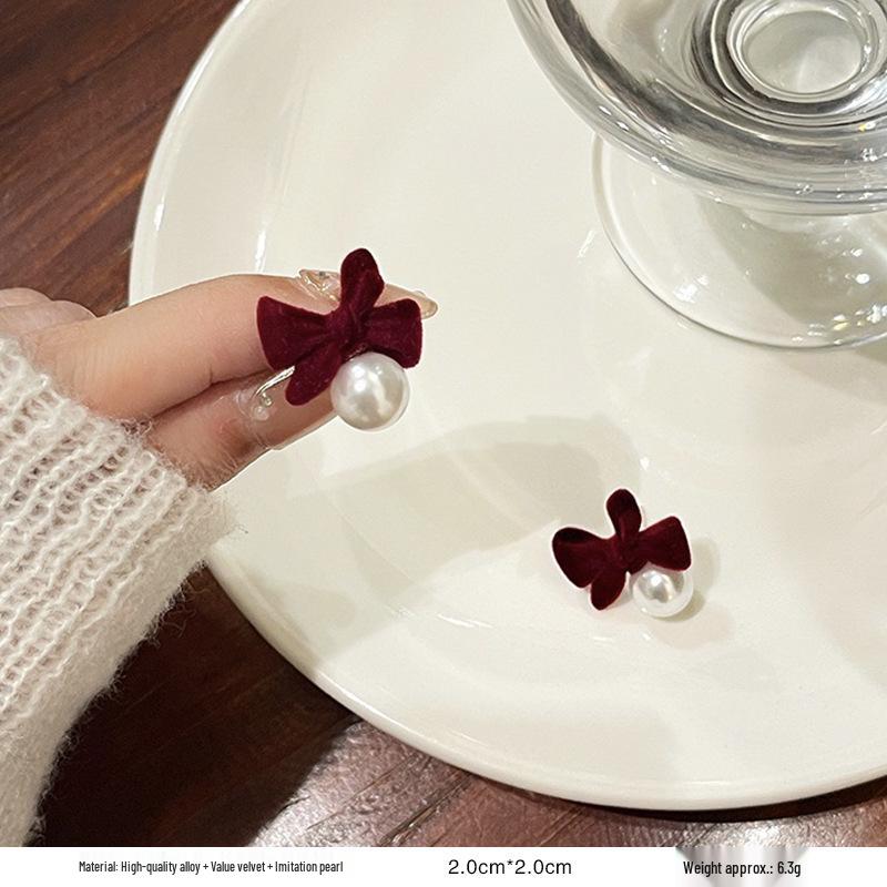 

Серьги-пусеты в ретро-стиле с красной глазурью «капля» для женщин - Уникальный нишевый дизайн начала осени