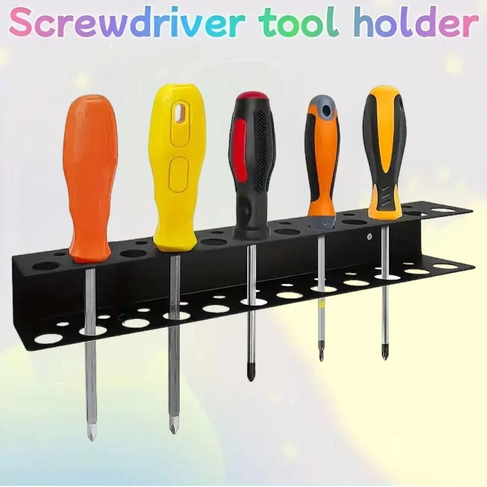 Wall-mounted Screwdriver Storage Rack Iron Hand Tool Organizers Durable Tool Storage Rack