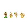 New Princess Earrings Set For Women Girl Fashion Vintage Colorful Zircon Stud Earring Jewelry Toys