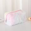 Solid Plush Makeup Bag Soft Smooth Makeup Brush Storage Bag Macaron Beauty Bag
