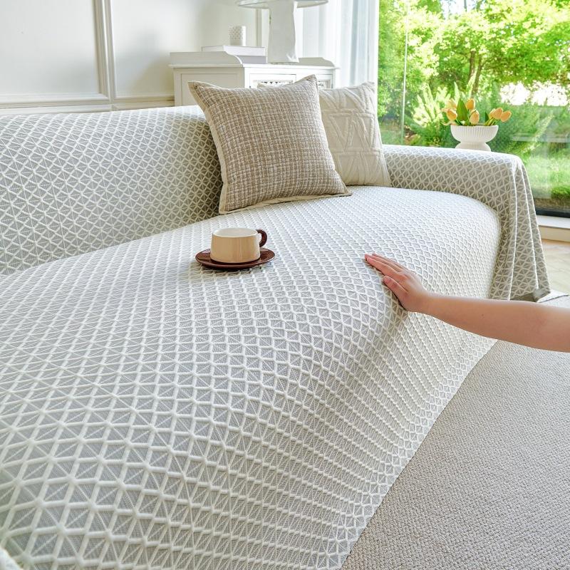 

Summer Ice Silk Sofa Cover Breathable Couch Blanket Cooling Mat Slipcovers Protective Furniture Covers 210*130cm сірий