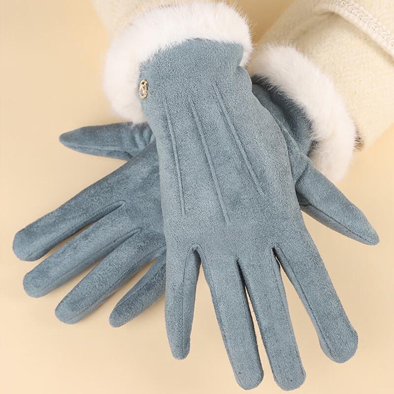 VICTORIA&VERA Women's Touchscreen Suede Lined Winter Gloves