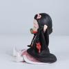 11cm Anime Demon Slayer Kamado Nezuko Figures Sitting Posture Model Desktop Decoration Ornament Statue Toys Gifts Collectible