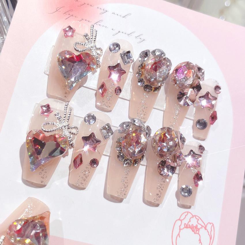 Hand Nail Wearing Nails Fashion Highgrade Pure Wind Rhinestone Nail Patch Style