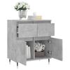 Sideboard Concrete Grey 60 x 35 x 70 cm Wood Based Material