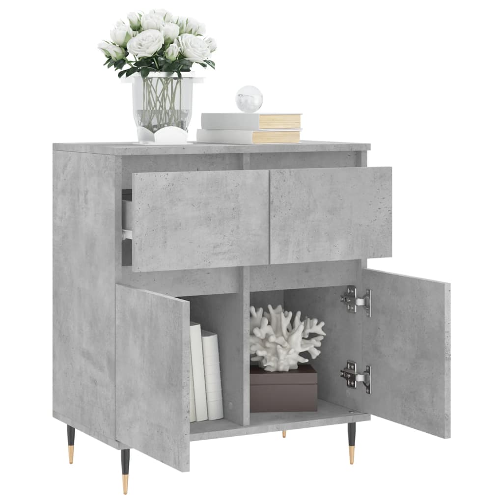 Sideboard Concrete Grey 60 x 35 x 70 cm Wood Based Material