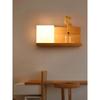 Modern Led Wooden Wall Lamps Nordic Frosted Glass Wood Lights Sconce Hallway Aisel Hotel Bedroom Minimalist Solid Wood Corridor