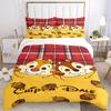 3pcs Chip 'n' Dale Printed Bedding Set, Breathable And Soft, Machine Washable, Christmas Gift, Suitable for Bedroom Decoration, 105