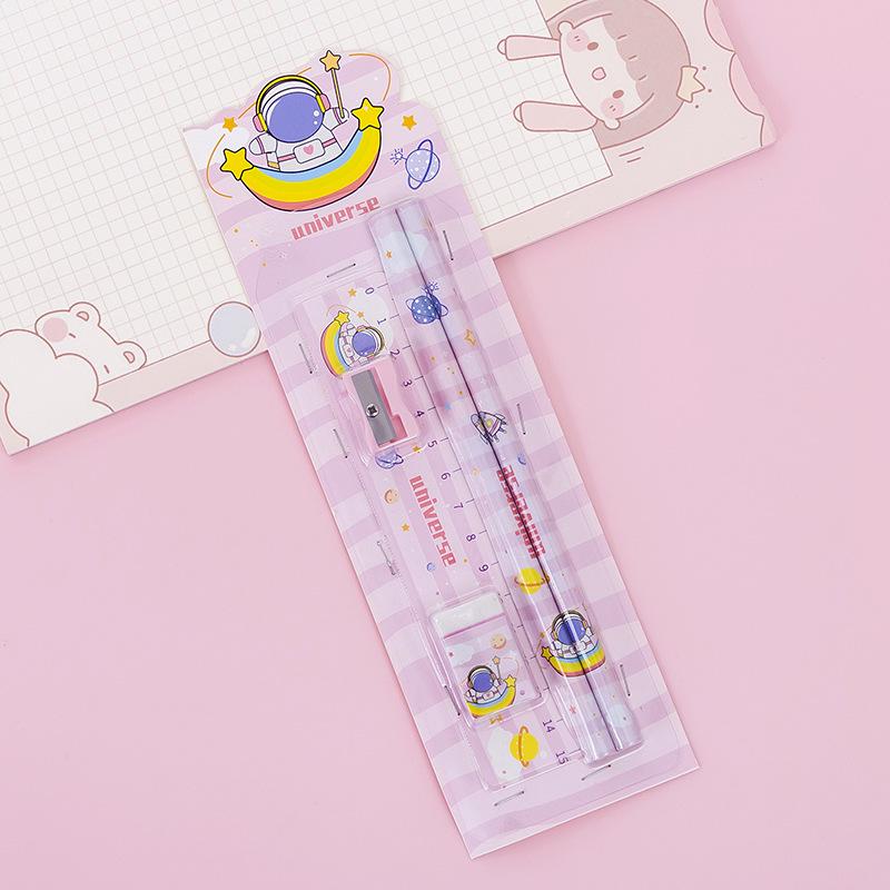 

Cartoon Pencil Set for Kids: 5-Piece Kindergarten Stationery, Perfect Gift or Prize