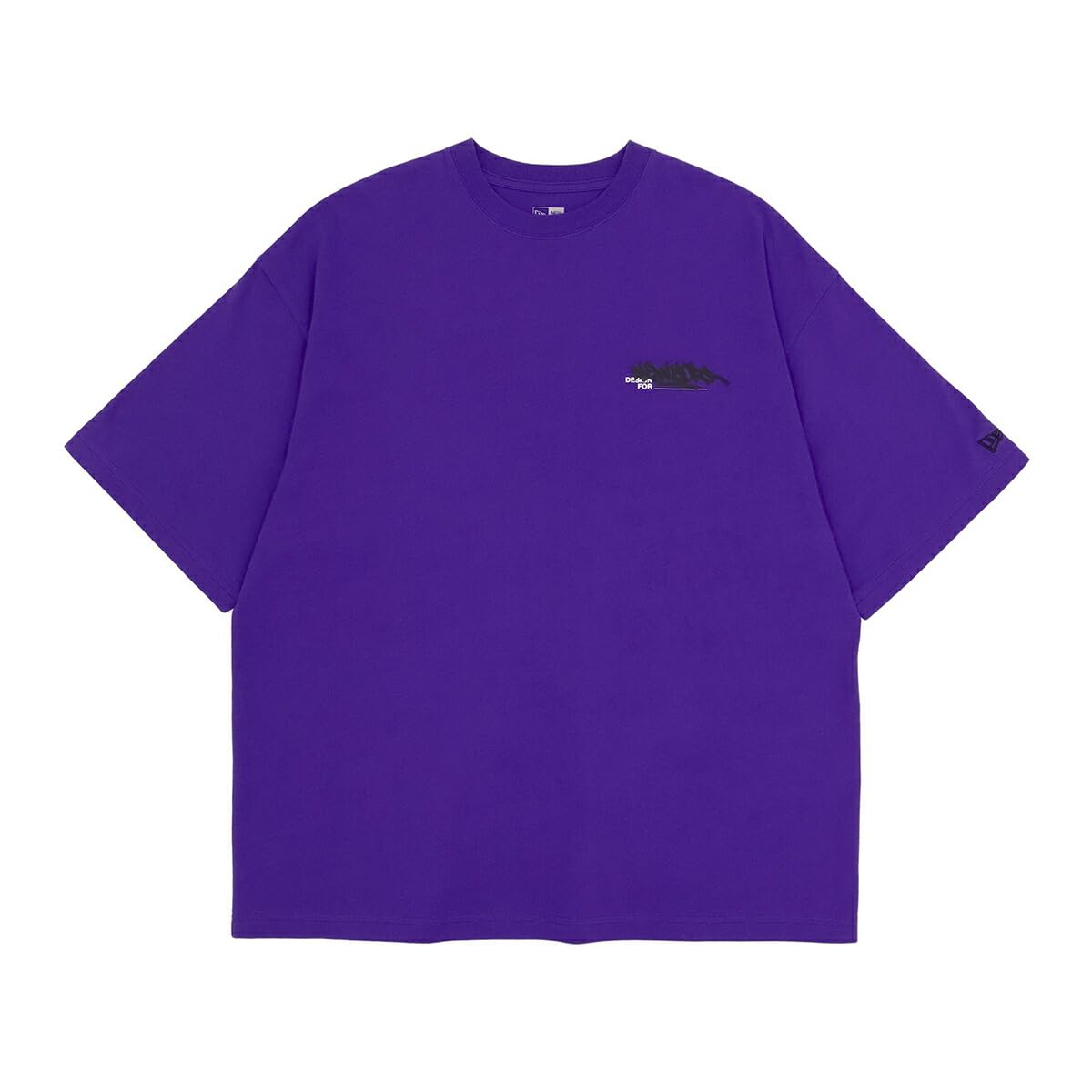 

New Era Short Sleeve Oversized Cotton Size 24 True Exclusive to and Stylish Perfect for Travel T-Shirt, S/S Tee, (14683883, NER35A8863), Purple/Black,