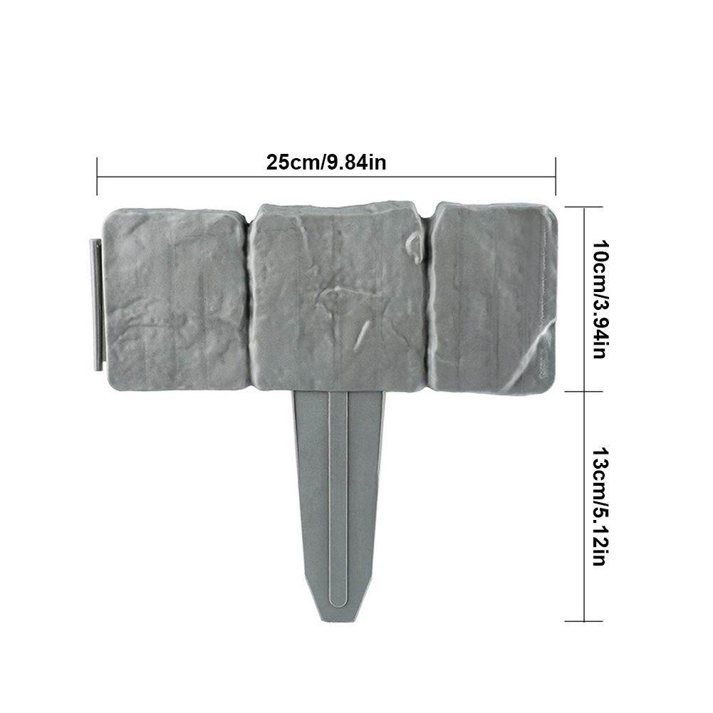 Garden Edging Border Imitation Stone Fence Partition Fence Garden Decor (40pcs)