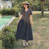 Zhi Xuan Plus Size Women's High-Intelligence Slimming Work Dress, Summer 2026, Waist-Cinching Mid-Length Skirt.