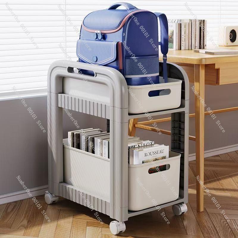 Silent Schoolbag Storage Rack, Mobile Trolley, Book Storage Rack, Magic Tool for Organizing Schoolbags and Books