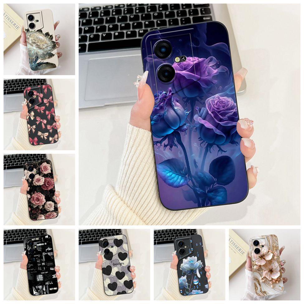 For Tecno Pova Neo 3 Case Silicone Cute Cat Fashion Butterfly Flowers Love Painted Cover For Techno Pova Neo 3 Phone Case LH6n
