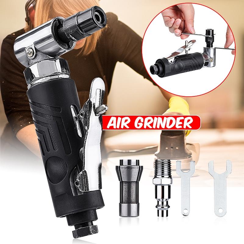 Angle Air Die Grinder 1/4" Pneumatic Cut Off Polisher Cleaning Cutting + Wrench