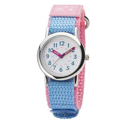 Klefer NB-AK218-A Analog Kids' Waterproof Watch with Fabric or Nylon Strap, Pink
