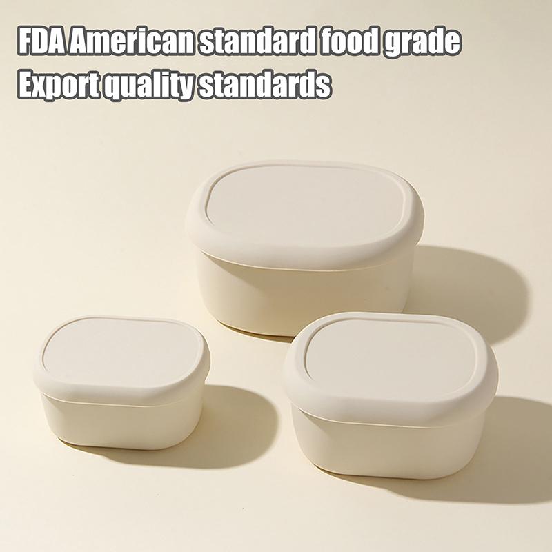 200/300/600 Ml Silikon Bento Kutuları Öğle Yemeği Kabı Sızdırmaz Öğle Yemeği Kabı, Bpa İçermez, Bulaşık Makinesinde Yıkanabilir