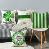 Four-leaf Clover Pillow New Sofa Cushion Cover National Day Green Pillow St. Patrick's Day Pillow Cover