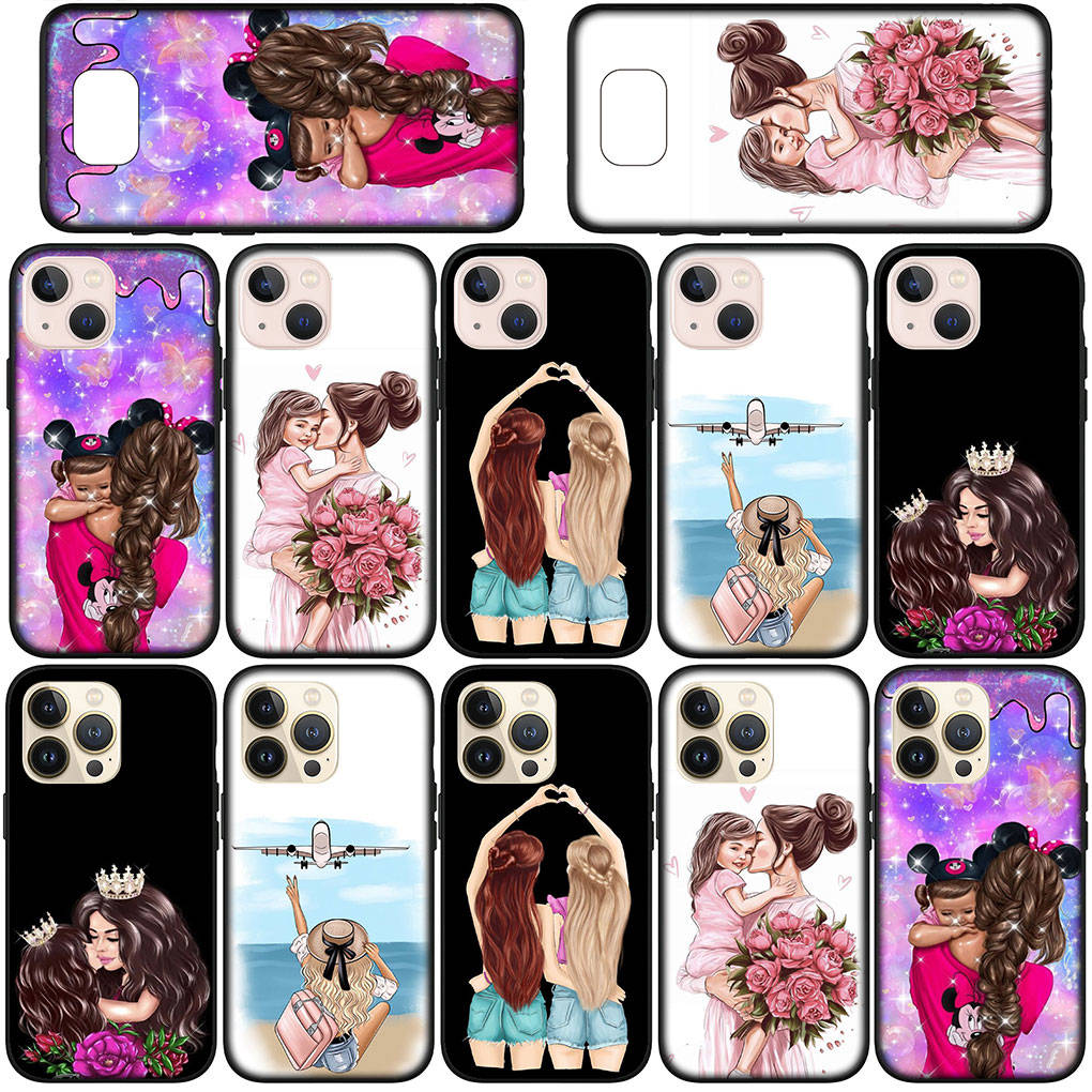 Phone Case for Samsung Galaxy S25 S24 S23 iPhone 16 15 Xiaomi Redmi Note 14 13 12 16E 11 Pro Max OPPO Moto Huawei Boy Woman Baby Girl Mom Family Cover