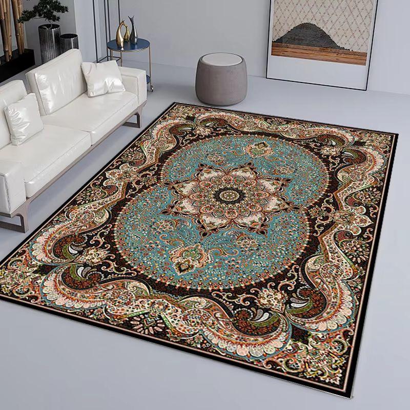 Bohemian Area Rug Stain Resistant Non Slip Living Room Decor Carpet Washable Bedroom Bedside Rug Floor Mat Home Decor