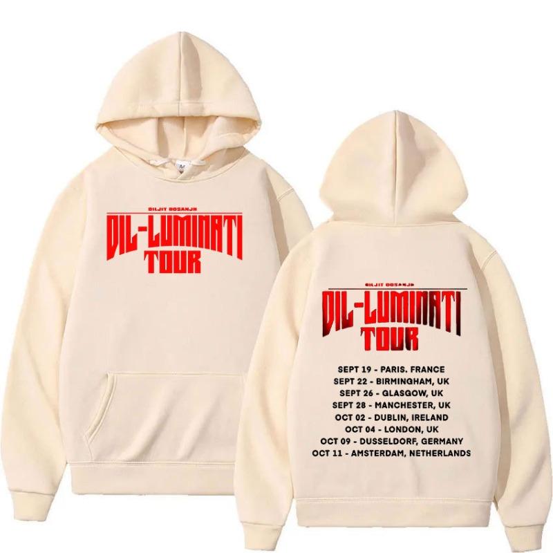 Singer Diljit Dosanjh Dil-Luminati Tour Print Hoodie Boys Harajuku Girls Pullover Music Gift Comfortable Sweatshirt