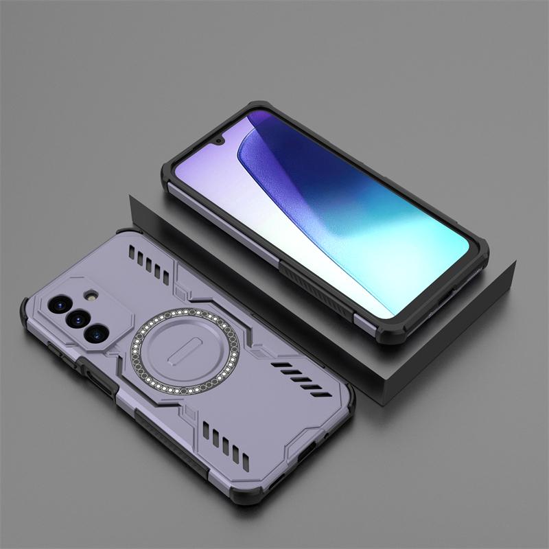Shockproof Armor Case For Samsung Galaxy A17 Magnetic Adsorption Wireless Charge Cover For Samsung A17 Case For Samsung A17 Case