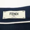 FENDI FQ7127 A5HP Navy Wool FF Pleated Wrap Over Skirt skirt 38 Navy brownUsed