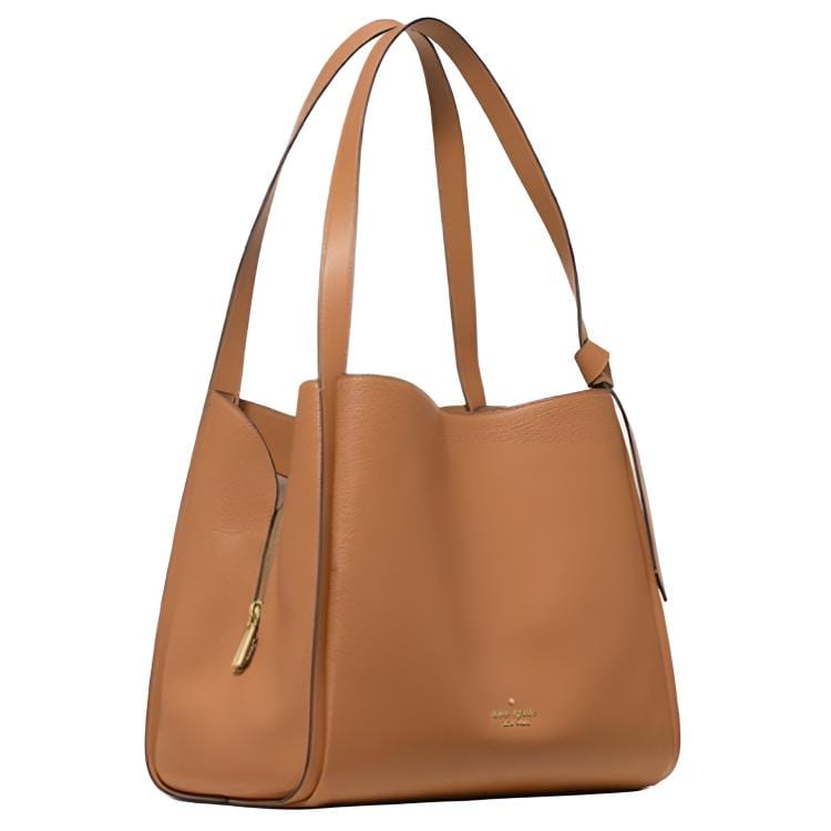 Kate Spade Knott Leather Shoulder Bag Women's Brown KM663-200