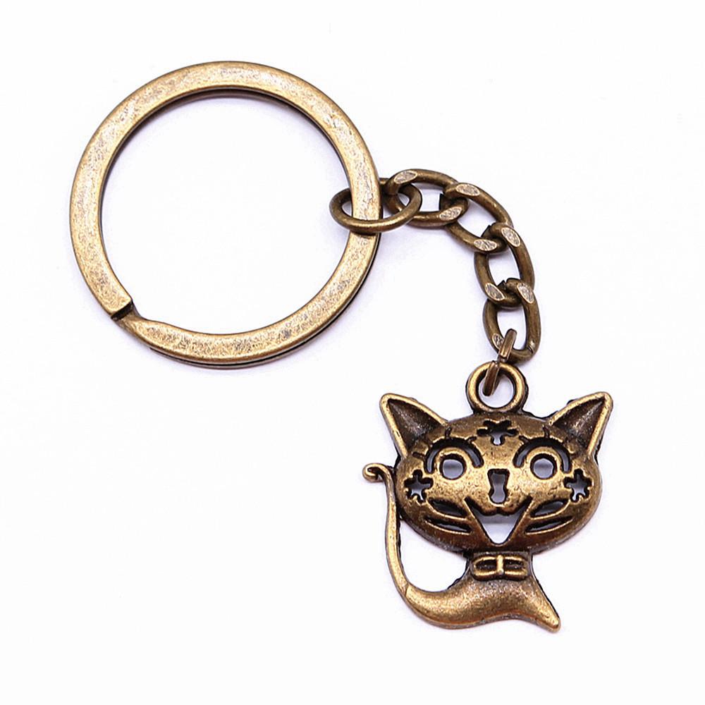 Cat Keychain Poultry Charm Pet Lover Key Holder 28mm Ring