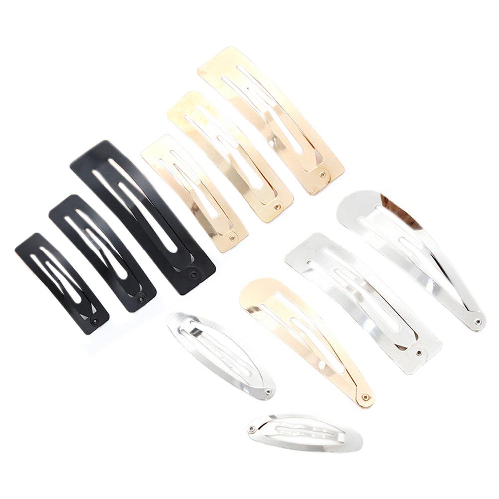 3-9cm Metallic Snap Simple Hair Barrettes Pins Hairgrip for Hair Decoration