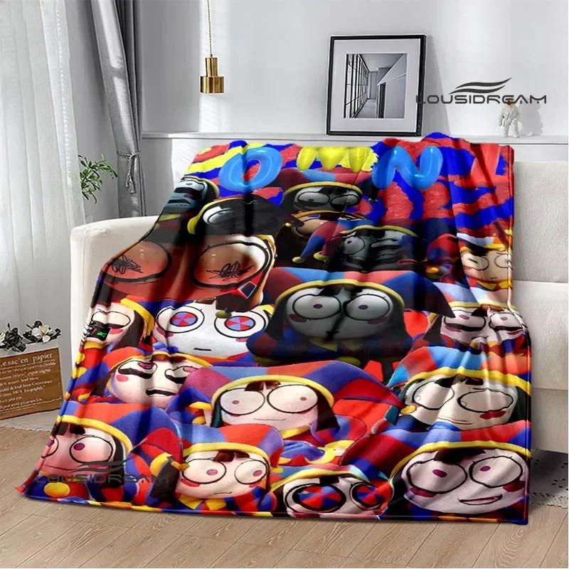 THE AMAZING DIGITAL CIRCUS Cartoon Blanket Warm Flannel Blankets Soft Cozy Blanket Sofa Travel Blanket Bed Linings Birthday Gift
