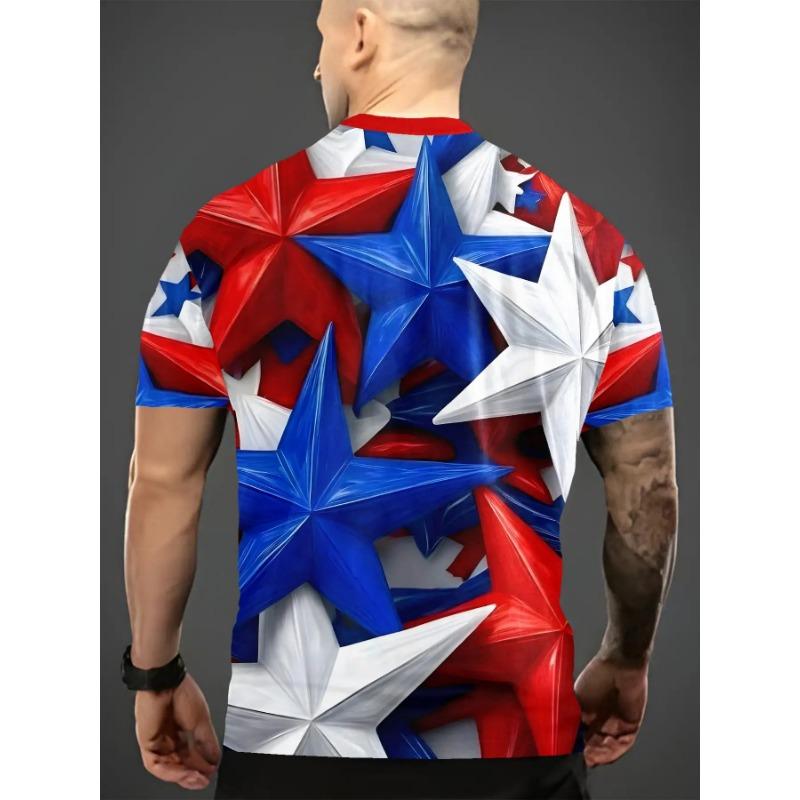 Men's 3D Printed T-shirts, Strong Men's Casual Crew Neck T-shirts, Men's Novelty Pajamas,