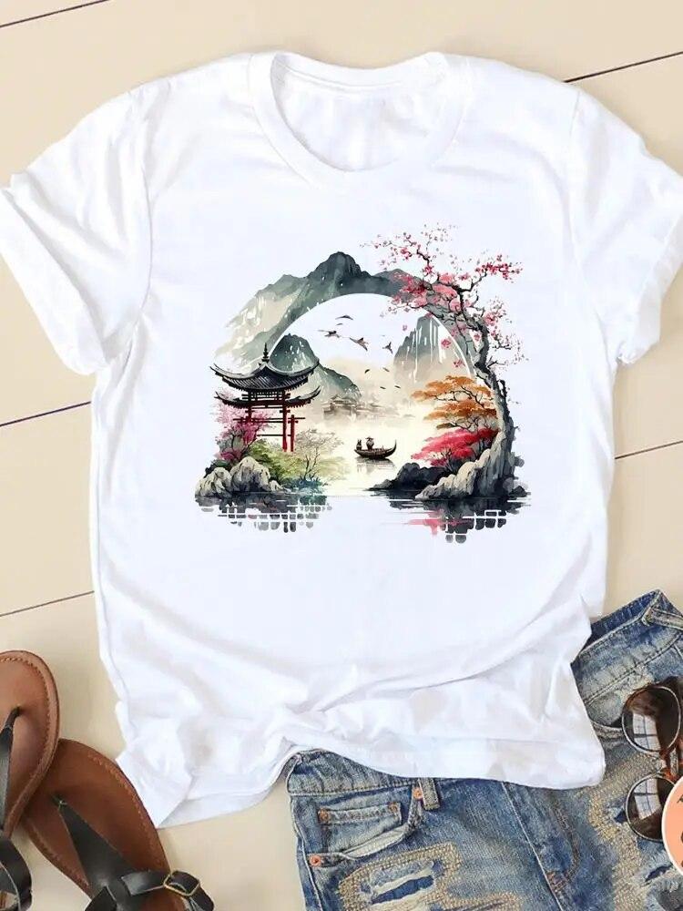 Dragonfly Sweet Trend 90. let Roztomilý Módní Potisk Dámská košile Tričko s krátkým rukávem Ležérní Dámské Oblečení Dámské tričko s grafikou