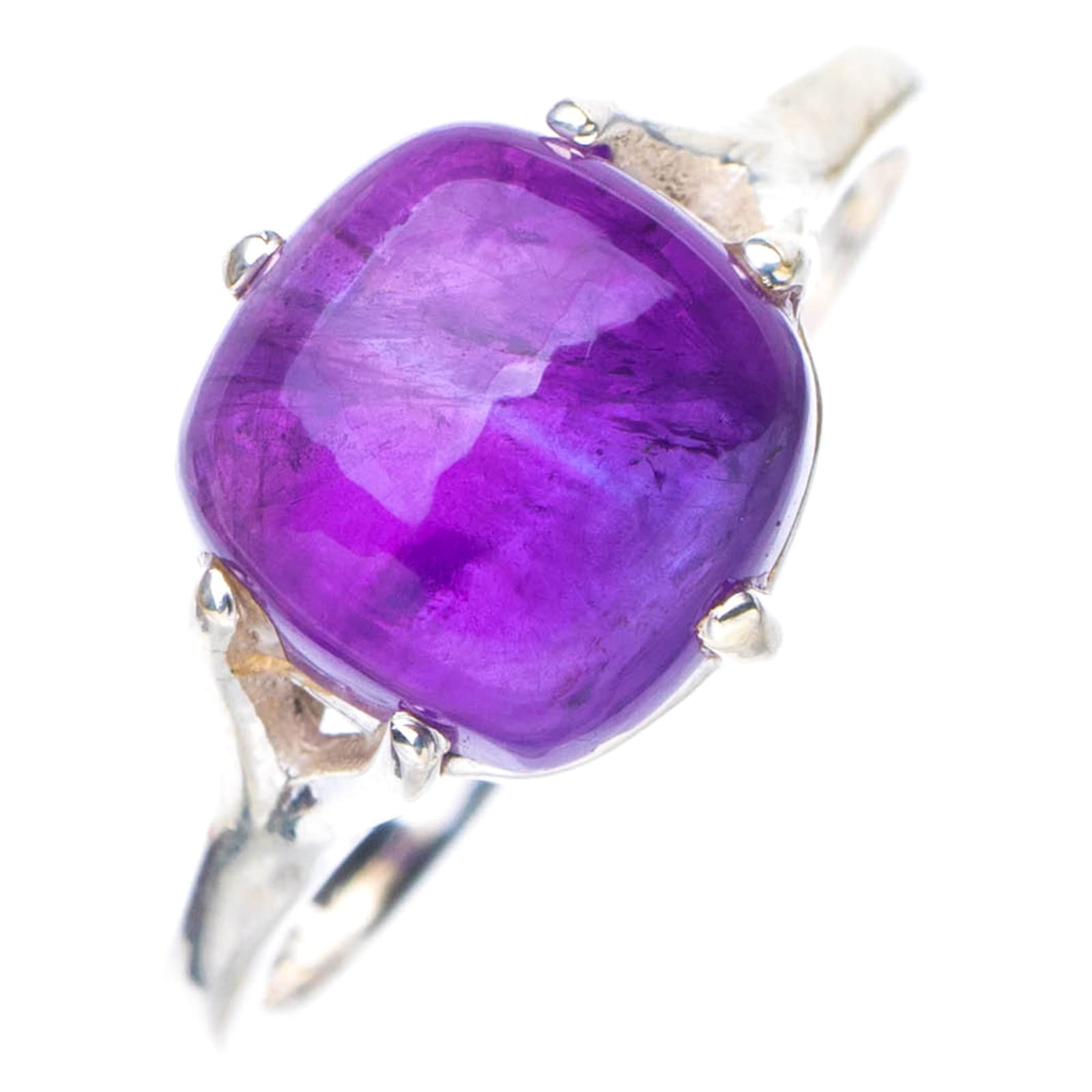 

StarGems® Natural Amethyst Handmade 925 Sterling Silver Ring 6.75 E7785