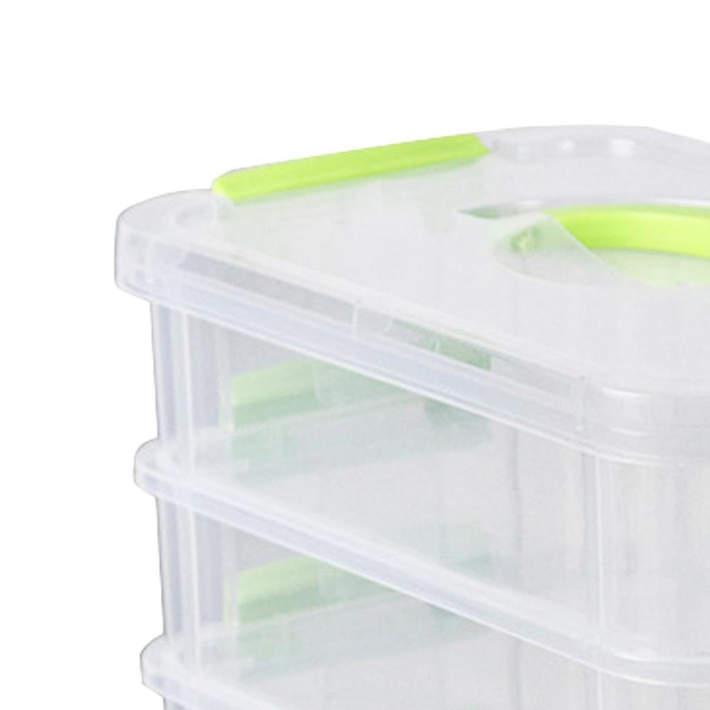 Stackable Storage Box Desktop Toy Blocks Organizer Box with Lid Storage Organizer Box for Bedroom