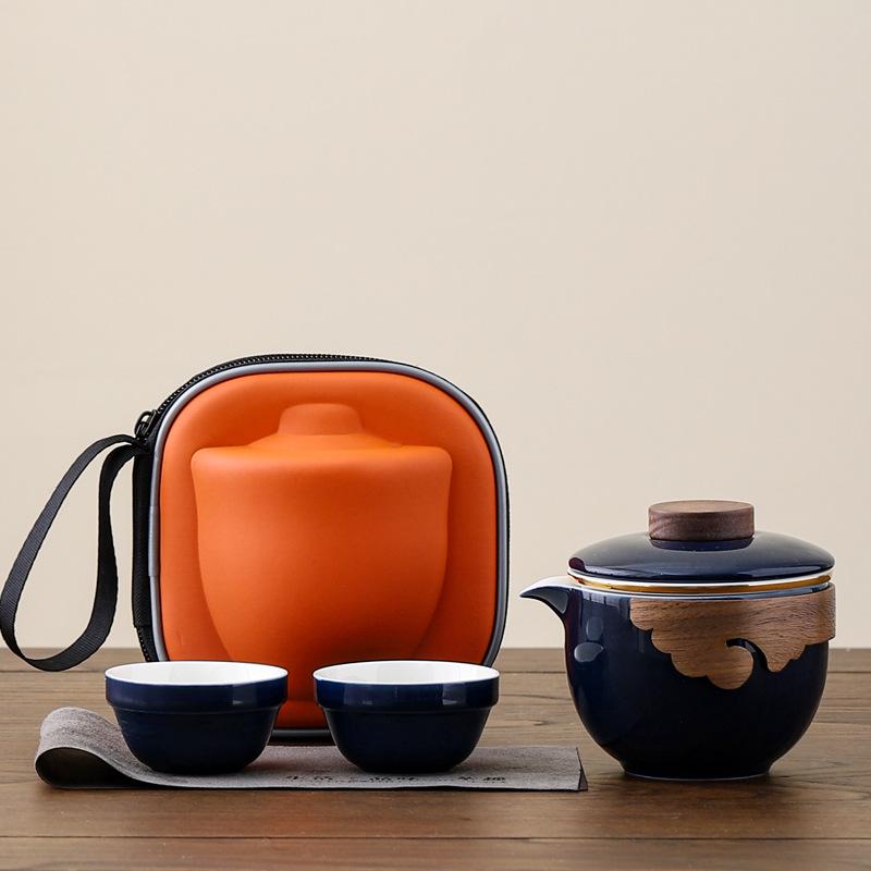 

Ceramic Hand Grab Pot Kuaike Cup Portable Travel Tea Set Business Gifts Opening Event Souvenirs