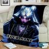 1PC Custom Name Dark Fantasy Portrait Flannel Blanket Versatile,all-season Throw Suitable for the Living Room,bedroom,camping,travel,and Gift