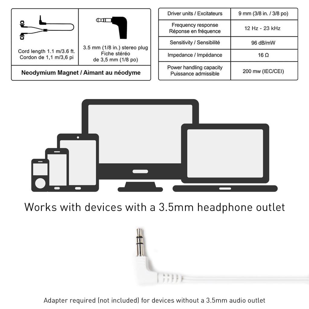 Panasonic Silver Earphones RP-HJE120