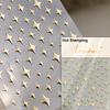 5D Bronzing Star Nail Art Stickers 1pcs Luxury Diamond Gold Sliver Laser Pentacle Self Adhesive Nail Decorations Slider Decals