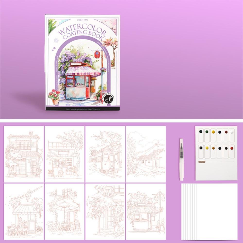 

Книга для розмальовування аквареллю для зняття стресу своїми руками, блокнот для малювання, живопис мистецтва