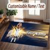 Custom Rug Jude Bellingham Pattern Print Name Text Soft Non‑Slip Floor Carpet for Home Indoor Decoration