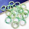 Retro Transparent Colourful Acrylic Resin Round Rings Minimalist Geometric Rings For Girls Colorful Marble Pattern Jewelry Gifts