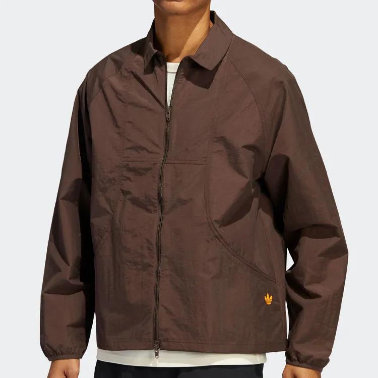Adidas Originals Jackets Unisex Umber Lapel Moderate Workwear (Unisex) Jackets HA1282