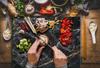 Glass Cutting Board Stand 40X30 Marble
